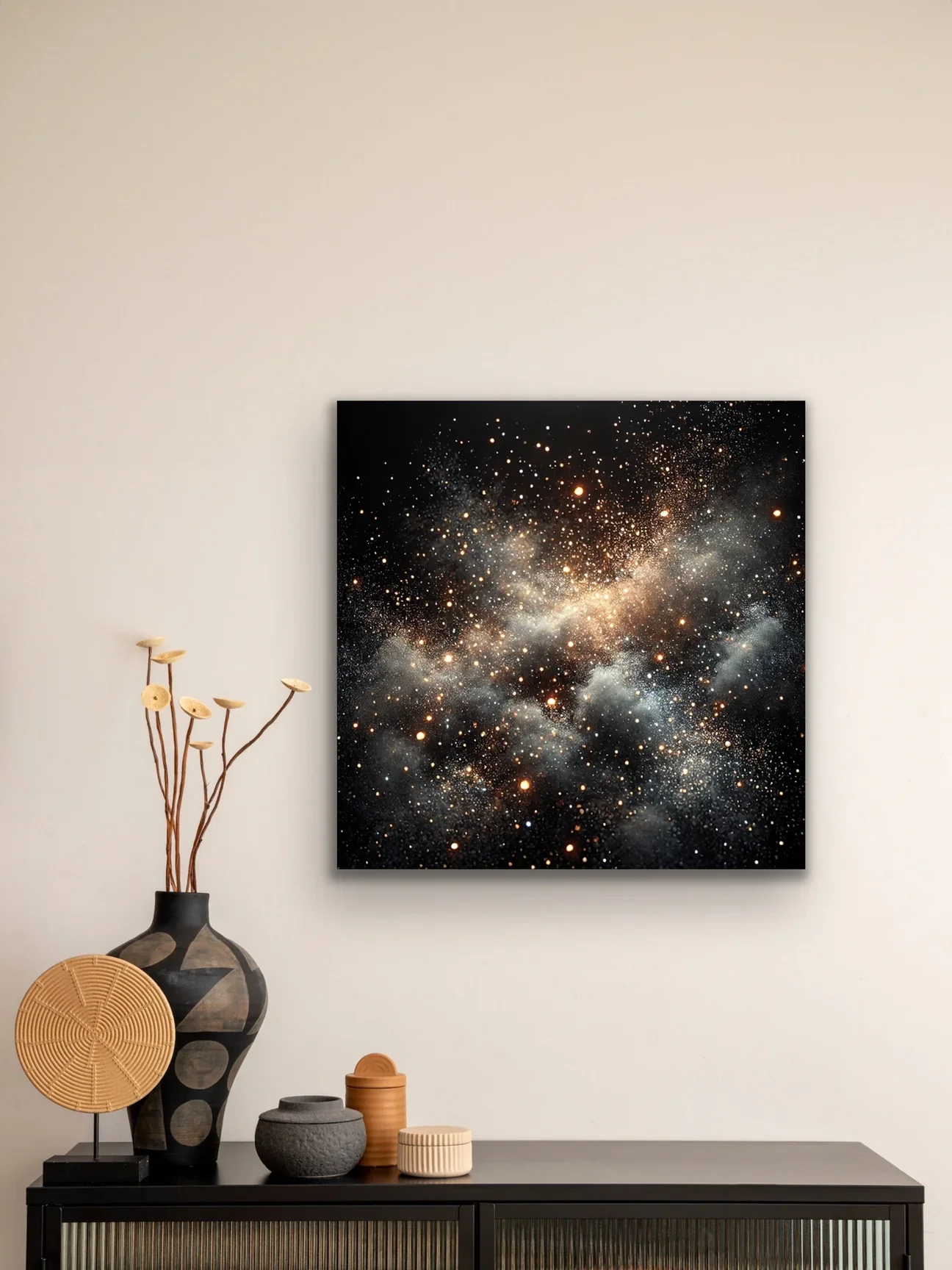 Uzay Boşluğu Kanvas Tablo 60x60cm - Çerçevesiz Duvar Sanatı