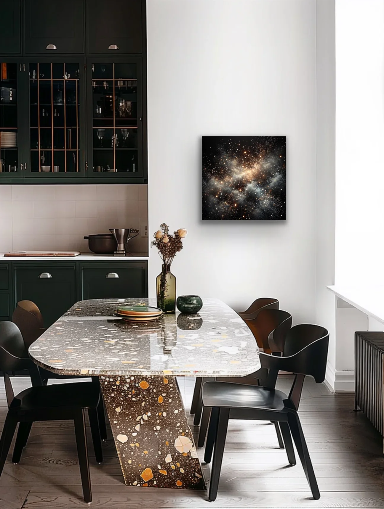 Uzay Boşluğu Kanvas Tablo 60x60cm - Çerçevesiz Duvar Sanatı