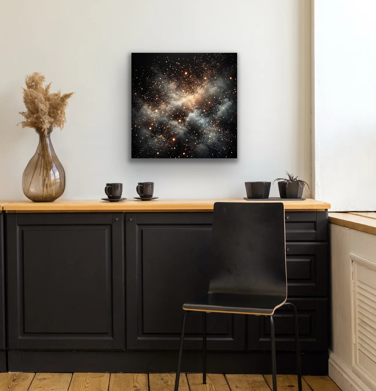 Uzay Boşluğu Kanvas Tablo 60x60cm - Çerçevesiz Duvar Sanatı