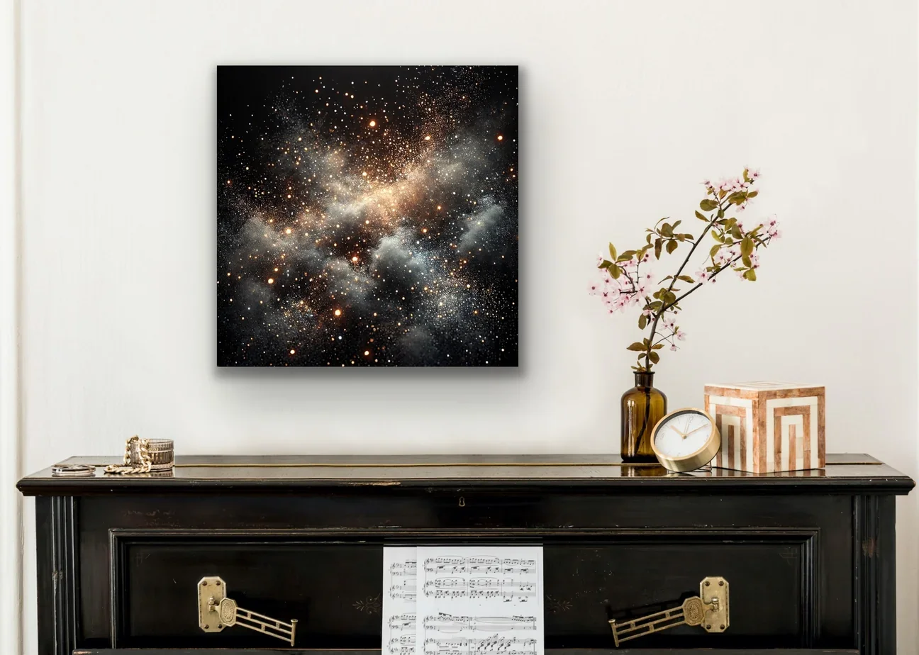Uzay Boşluğu Kanvas Tablo 60x60cm - Çerçevesiz Duvar Sanatı