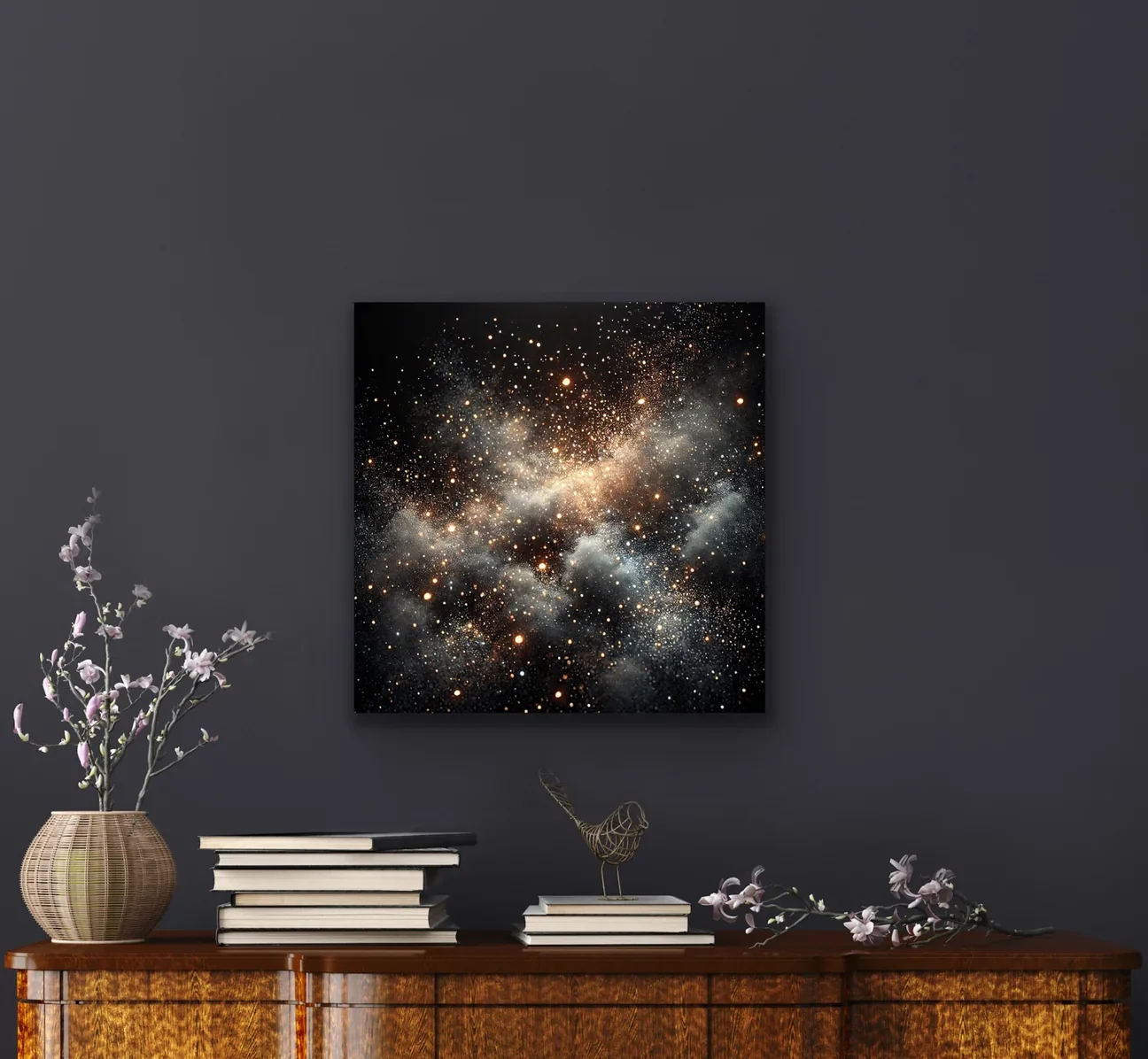 Uzay Boşluğu Kanvas Tablo 60x60cm - Çerçevesiz Duvar Sanatı