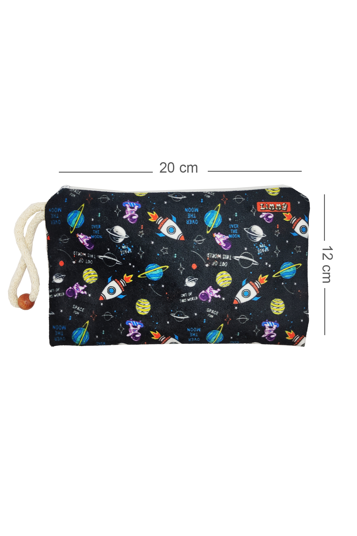 Uzay Galaksi Astronot Desenli Kalem Kutusu Yıkanabilir Bez Kaleml