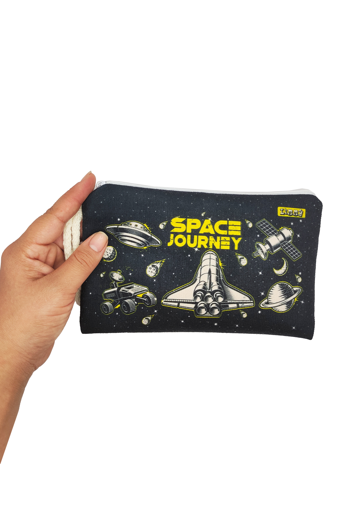 Uzay Mekiği Space Shuttle Desenli Kalem Kutusu Yıkanabilir Bez Ka