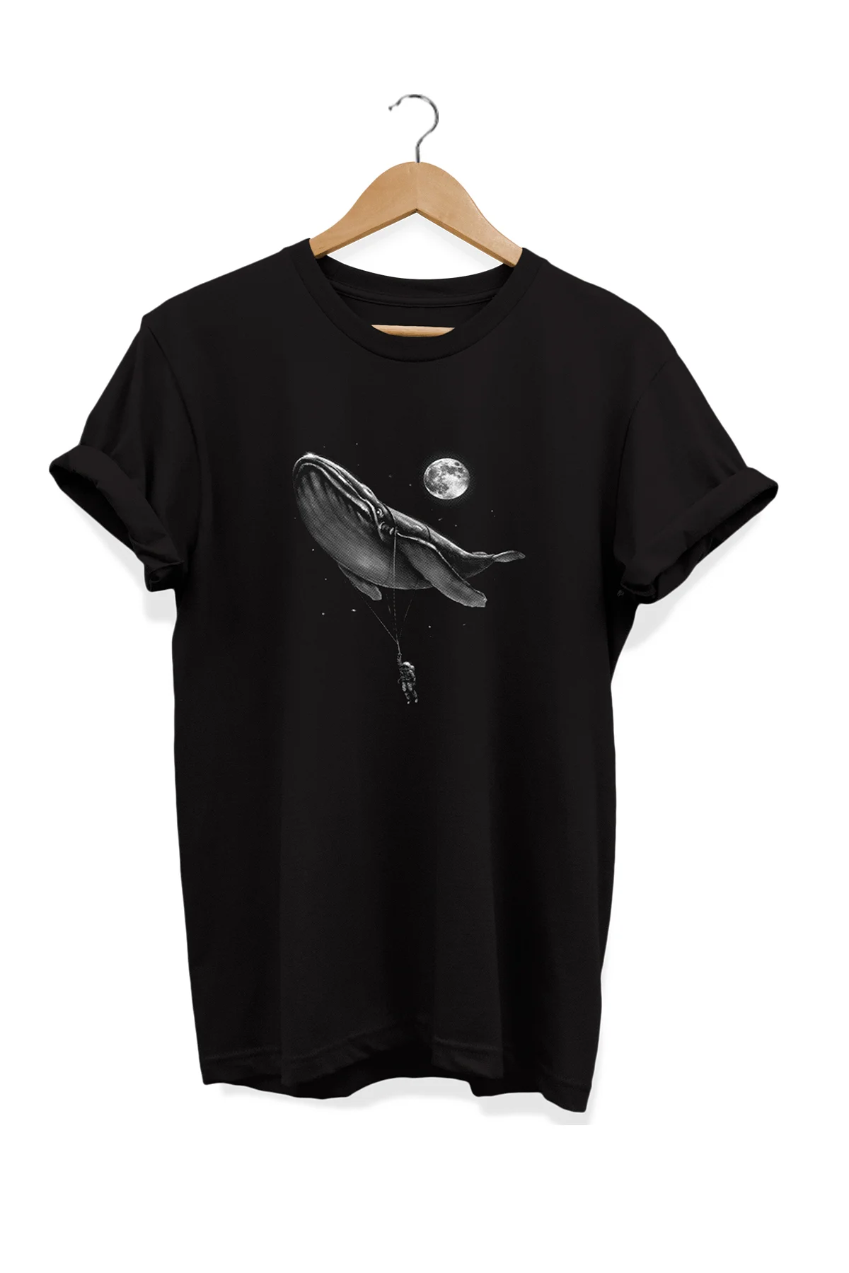 Uzay Okyanusu Baskılı %100 Pamuk (oversize) Büyük Beden T-shirt