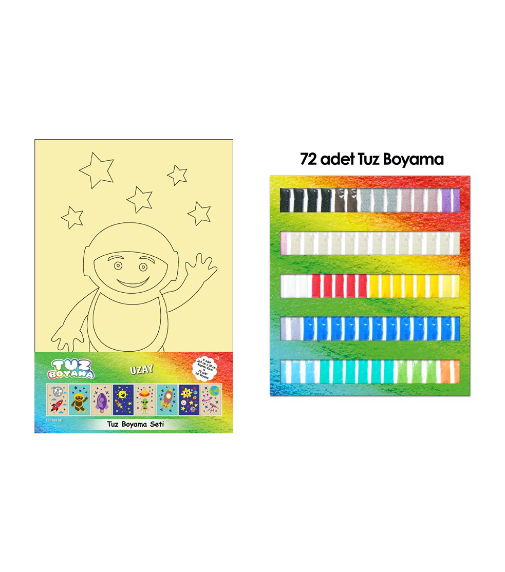 Artikel Uzay Tb-005 16,5X23 Cm Tuz Boyama Seti (8 Adet), Eğitici Oyun, Ku Artikel Uzay Tb-005 16,5X23 Cm Tuz Boyama Seti (8 Adet), Eğitici Oyun, Ku