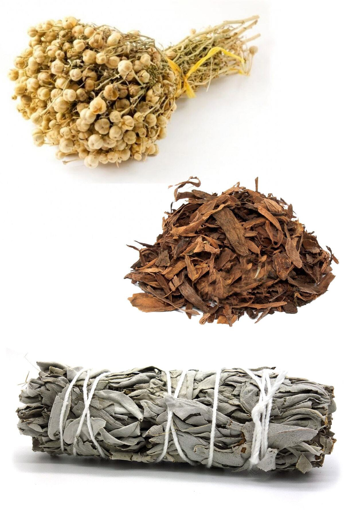 Aleyna Bitkisel Üzerlik Otu Demet, Adaçayı Bağ, Buhur 3 Ürün 1 Arada Bitki Tütsüs