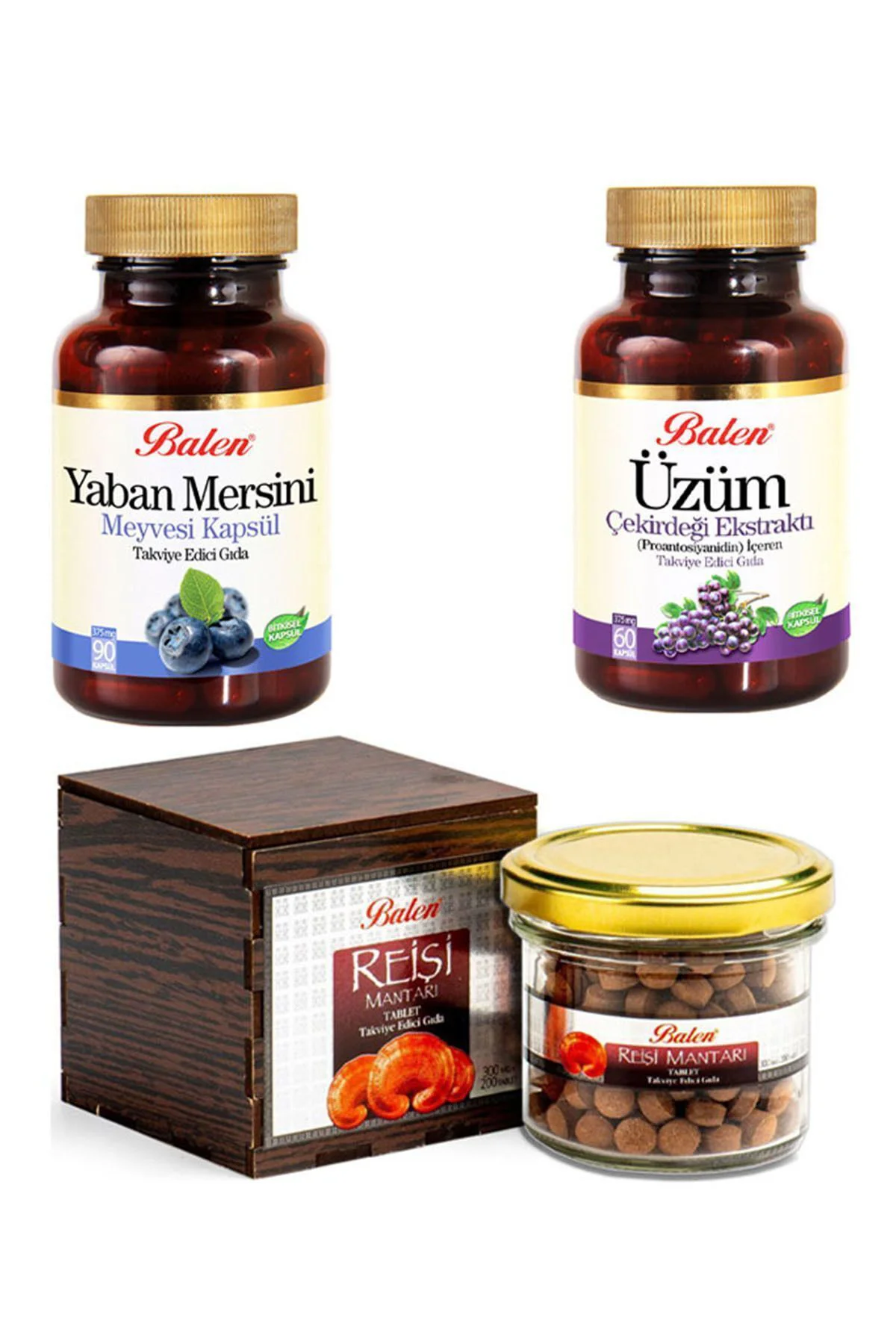 Üzüm Çekirdeği Yaban Mersini Reishi Mantarı (GANODERMA)