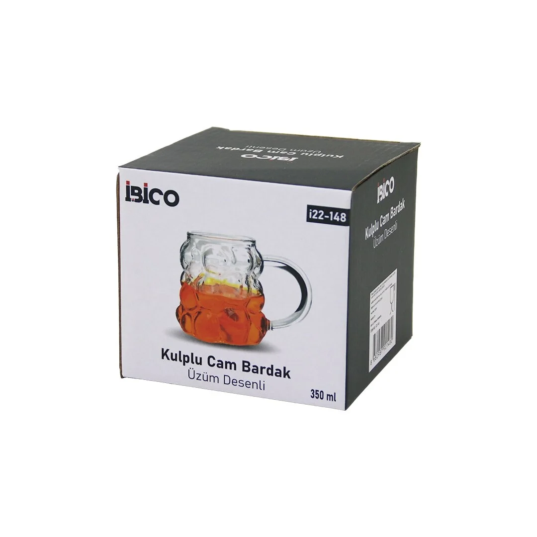 Üzüm - Kabarcıklı Kulplu Cam Bardak Termisil - Isıya Dayanıklı Borosilikat 350ml Bx40 Fiyatı, Yorumları ve Özellikleri
