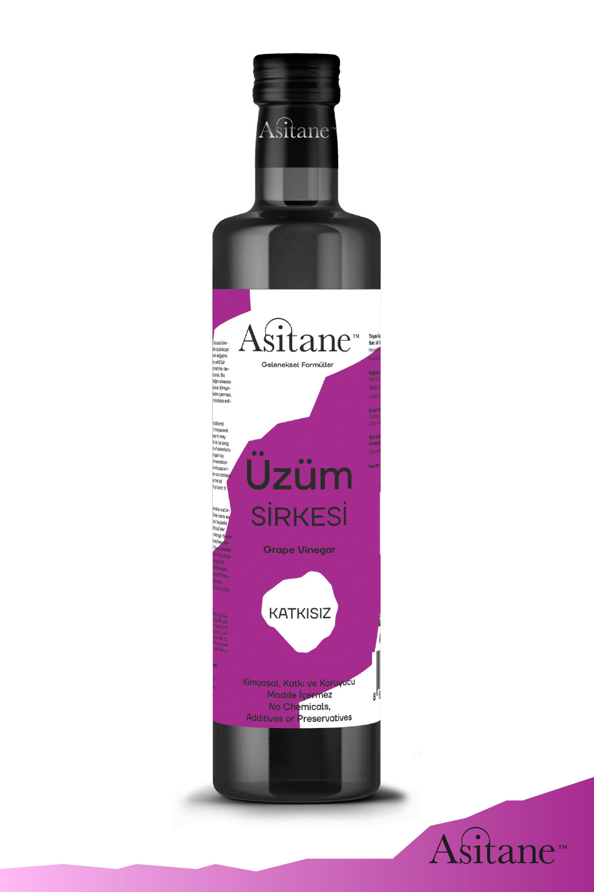 Asitane Üzüm Sirkesi & Doğal Fermantasyon - Grape Vinegar 500 Ml