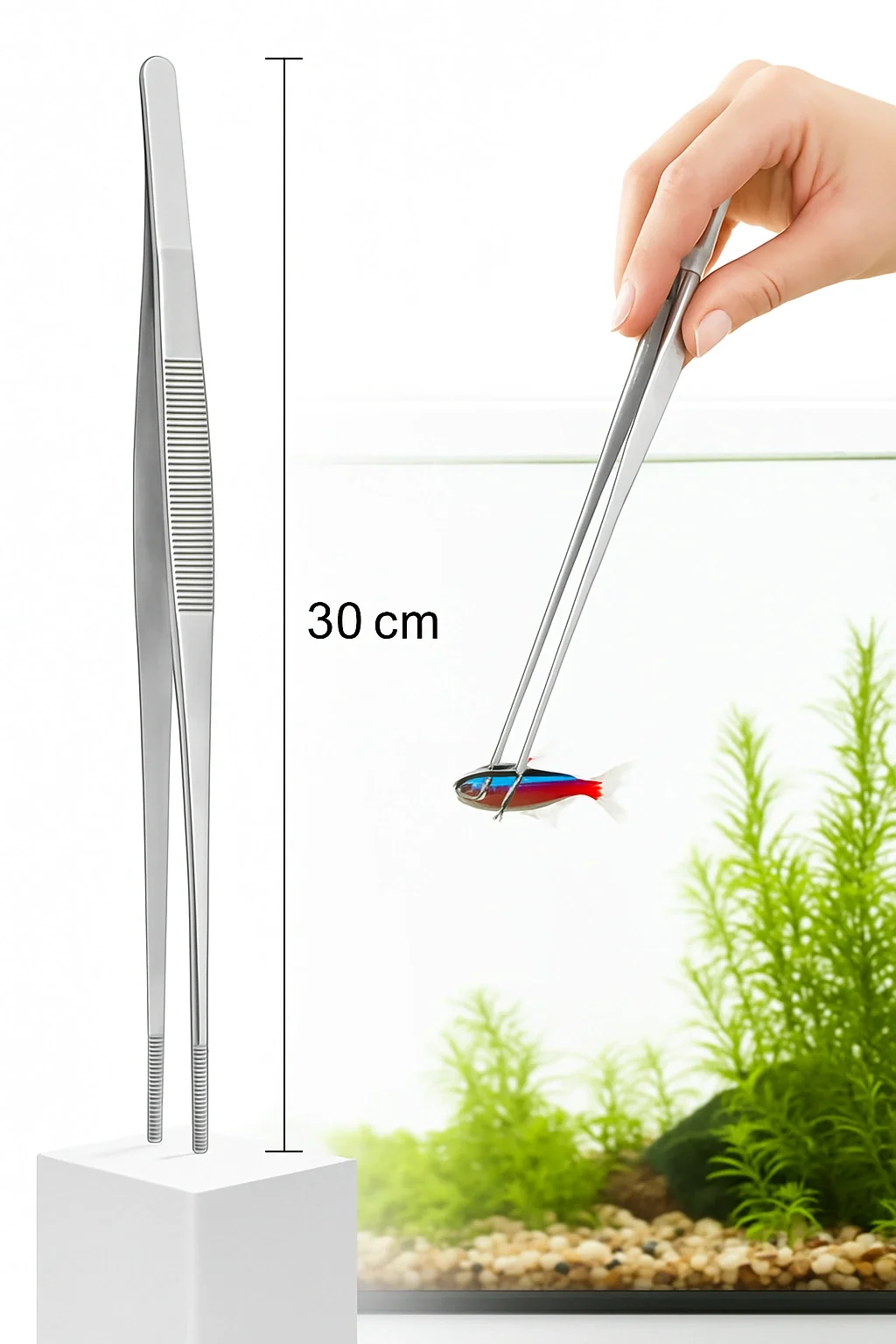 Uzun 30 Cm Çelik Cımbız - Akvaryum Maşası Uzun 30 Cm Çelik Cımbız - Akvaryum Maşası
