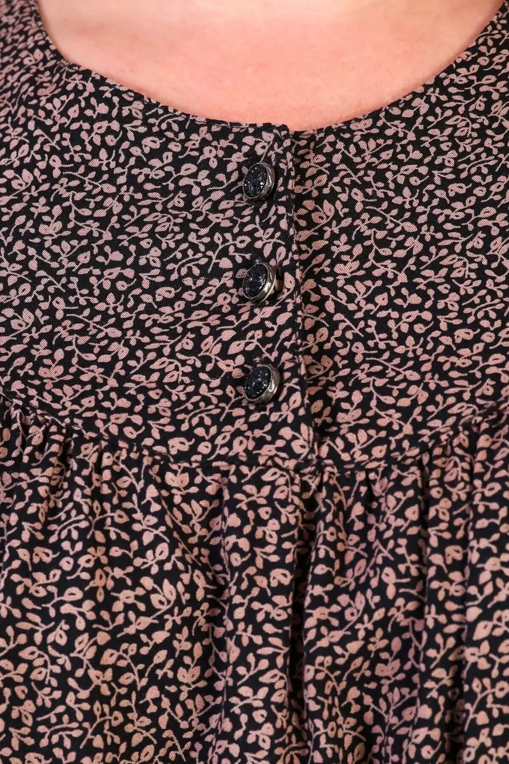 Uzun Anne Giyim Buyuk Beden Kadin Tesettur Elbise Kahverengi