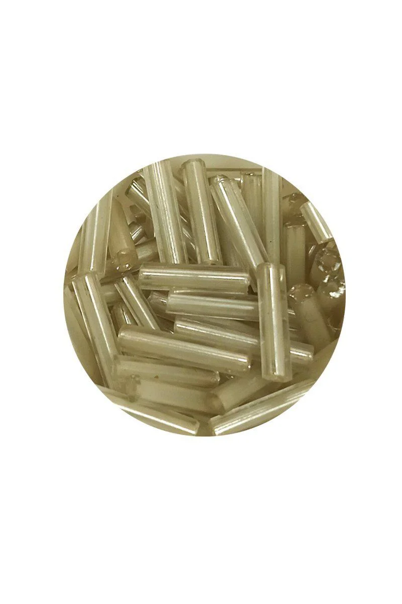 Uzun Boru Kesme Boncuk 2mm Çap - 10mm Uzunluk - Şeffaf Bej Renk - 20 Gr Fiyatı, Yorumları ve Özellikleri