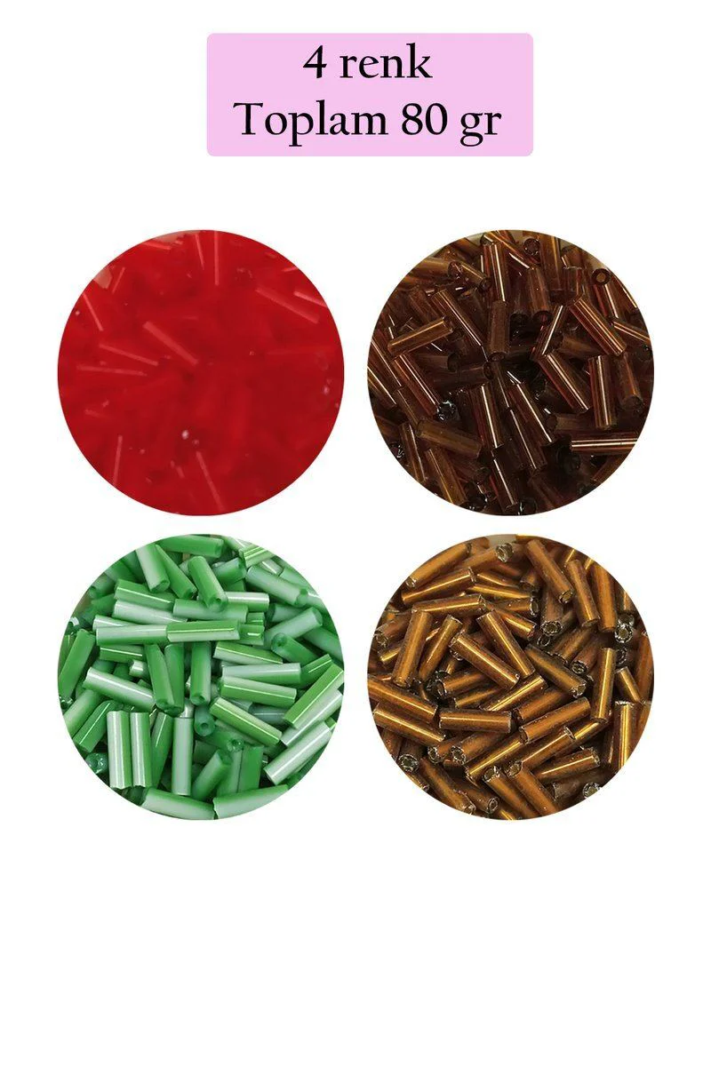 Uzun Boru Kesme Boncuk 2mm x 10mm - 4 Renk 80g - BNC431 | Takı Yapımı İçin Fiyatı, Yorumları ve Özellikleri
