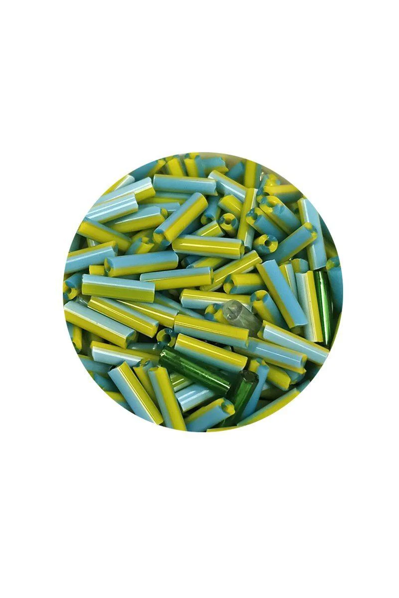 Uzun Boru Kesme Boncuk 2mm x 10mm - Yeşil Mavi 20gr | El İşleri ve Takı Yapımı Fiyatı, Yorumları ve Özellikleri