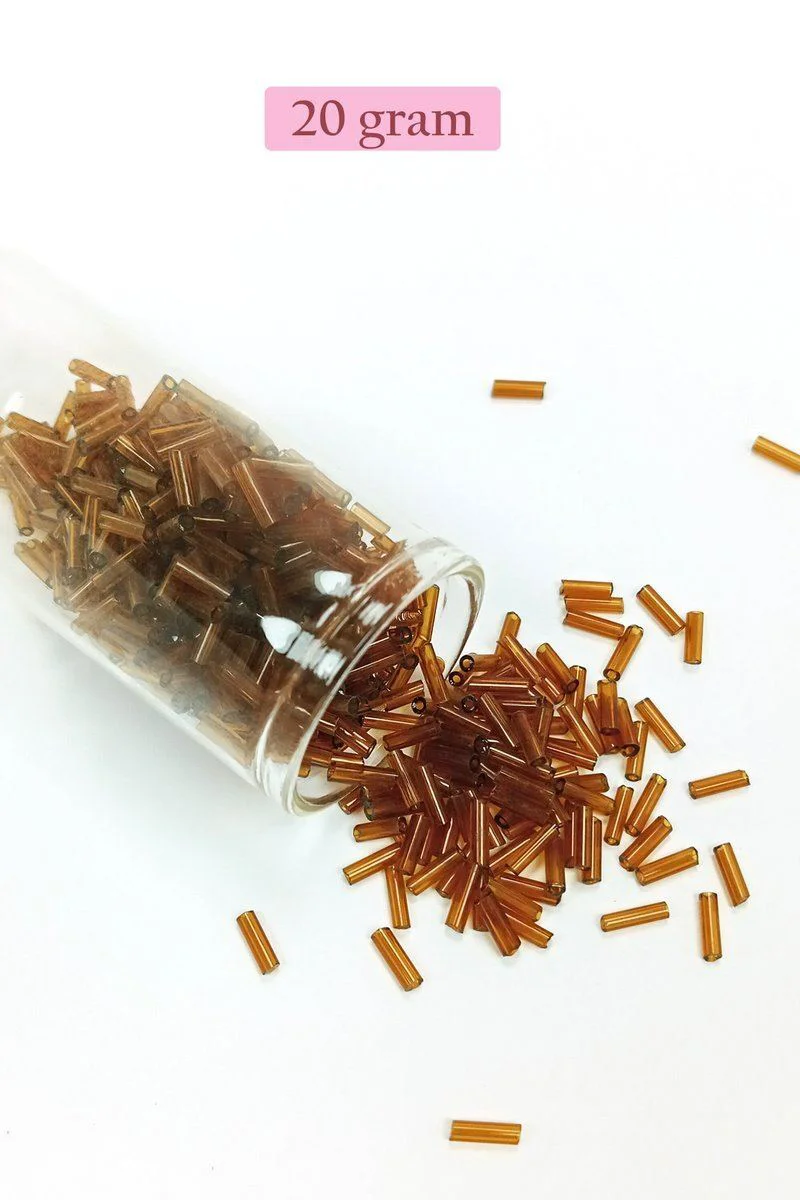 Uzun Boru Kesme Boncuk 2mm x 10mm Şeffaf Kahverengi 20g - Takı ve El İşleri İçin Fiyatı, Yorumları ve Özellikleri