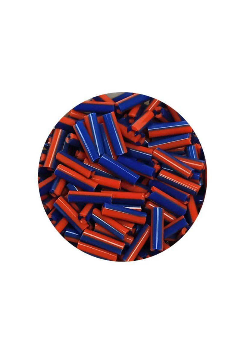 Uzun Boru Kesme Boncuk 2mm x 10mm - Turuncu Mavi, 60g - El Yapımı Takı ve Aksesuar Boncuk Fiyatı, Yorumları ve Özellikleri