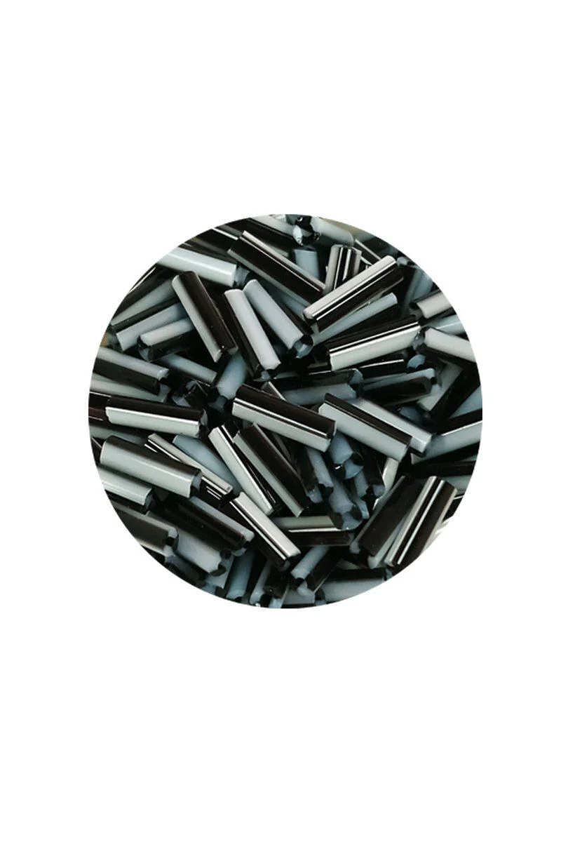 Uzun Boru Kesme Boncuk 2mm x 10mm - Siyah Beyaz 20g | Takı Yapım Boncuğu Fiyatı, Yorumları ve Özellikleri