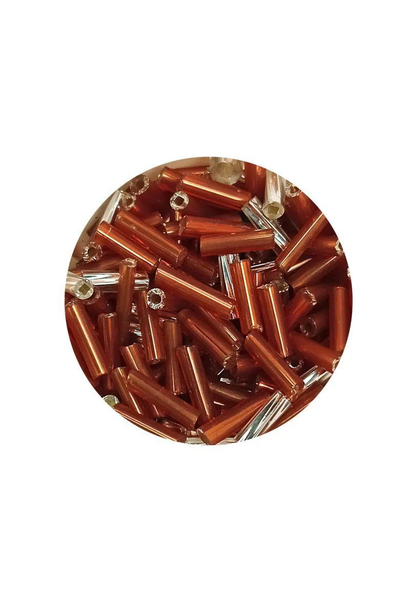 Uzun Boru Kesme Boncuk 2mm x 10mm - Kahverengi Gümüş Renk 20 Gram | El Yapımı Takı Üretimi İçin Fiyatı, Yorumları ve Özellikleri