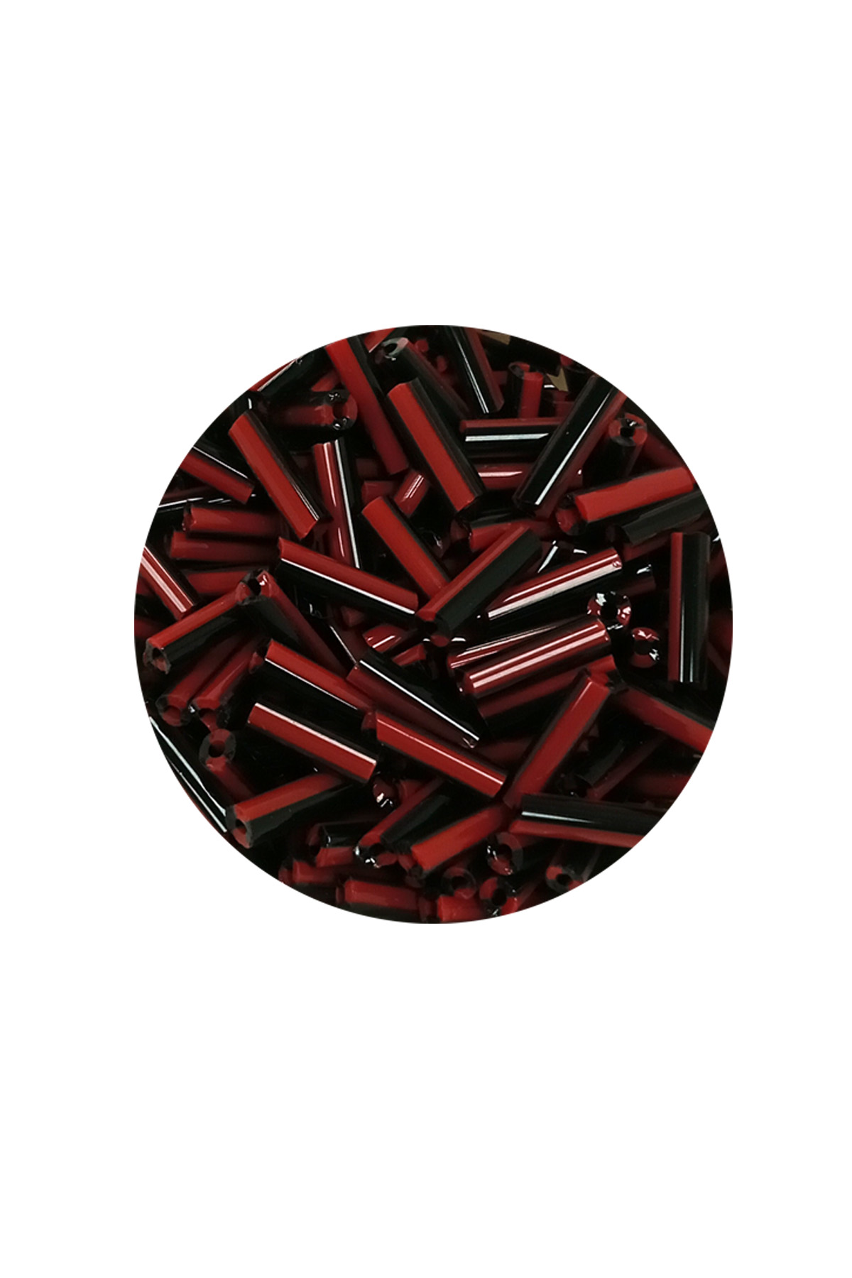 Uzun Boru Kesme Boncuk Çap 2mm Uzunluk 10 mm - 60 Gram - Kırmızı 