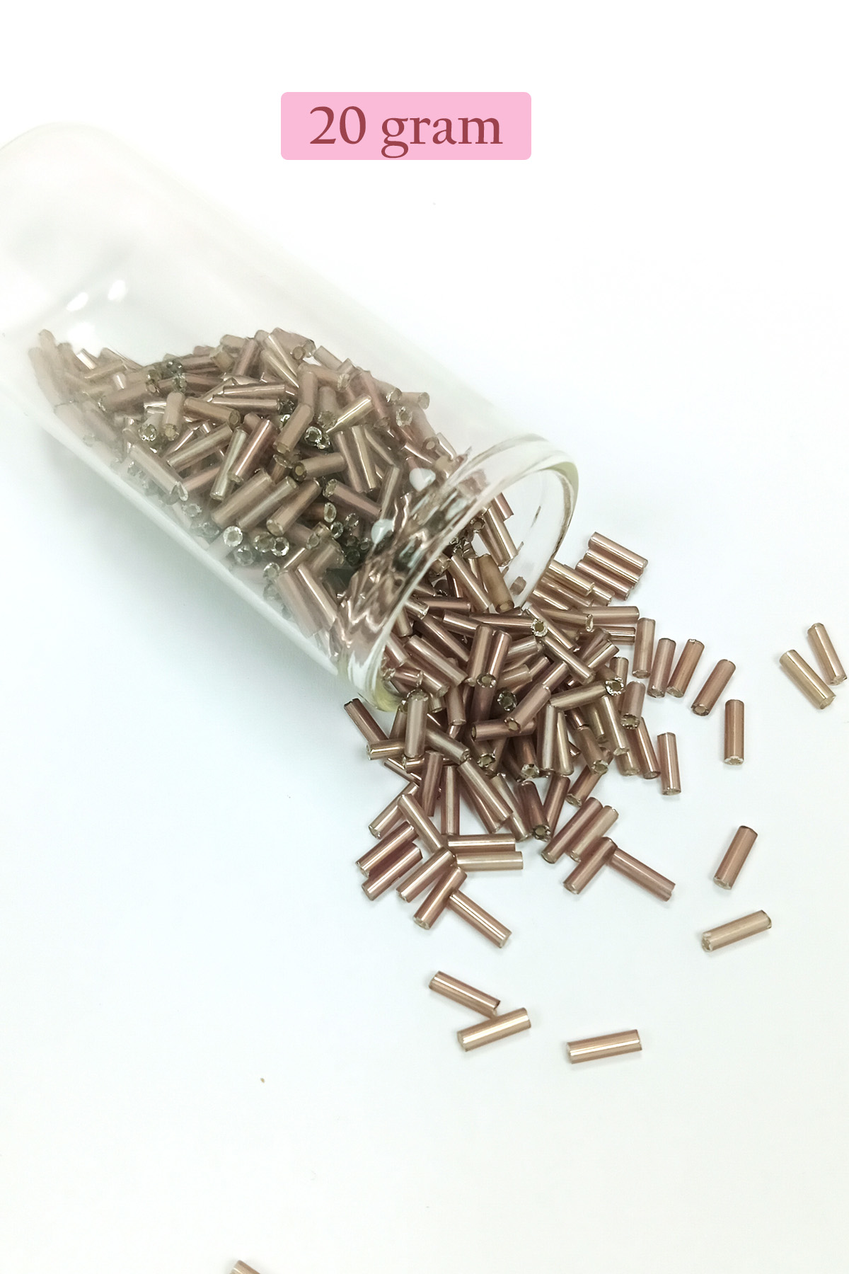 Just Cheap Store Uzun Boru Kesme Boncuk Çap 2Mm Uzunluk 10 Mm - 4 Renk - Toplam 80