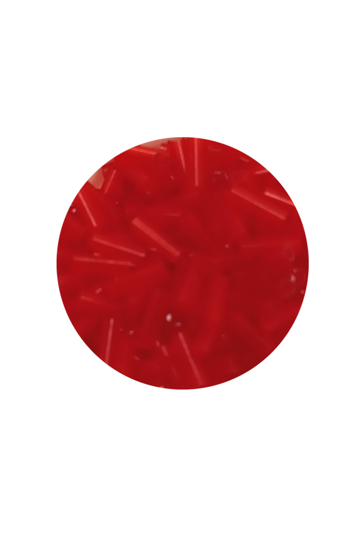 Uzun Boru Kesme Boncuk Çap 2mm Uzunluk 10 mm - 60 Gram - Kırmızı 