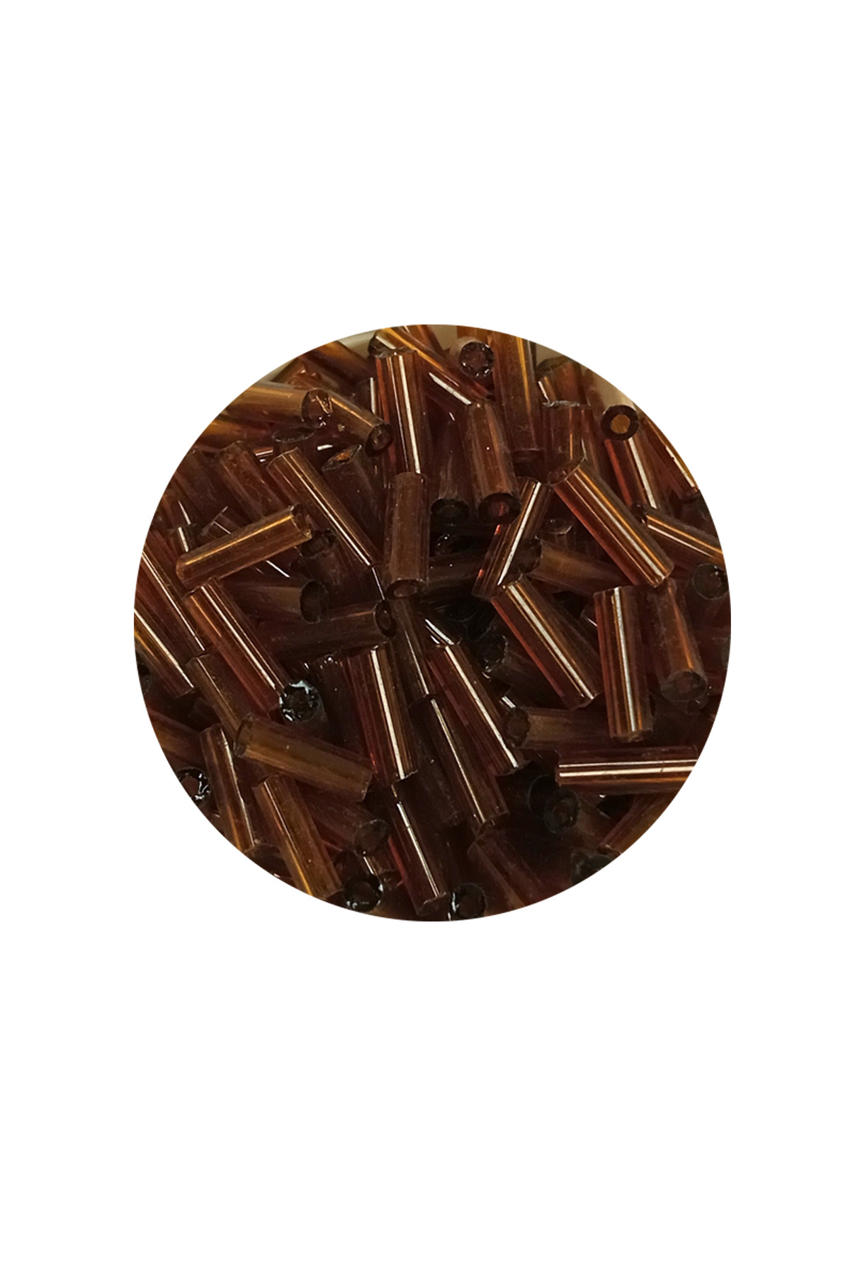 Uzun Boru Kesme Boncuk Çap 2mm Uzunluk 10 mm - 20 Gram - Şeffaf K