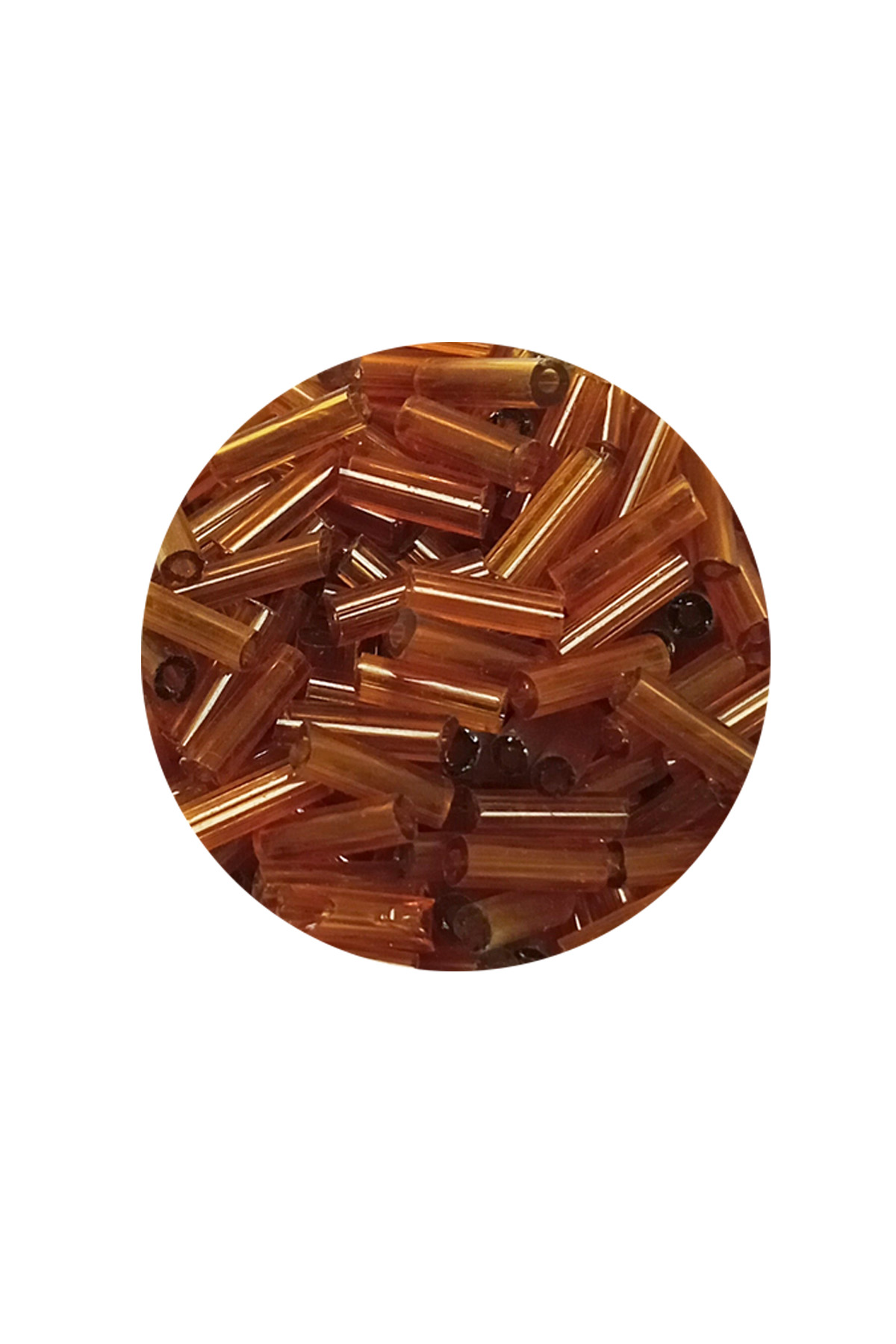 Uzun Boru Kesme Boncuk Çap 2mm Uzunluk 10 mm - 60 Gram - Şeffaf G