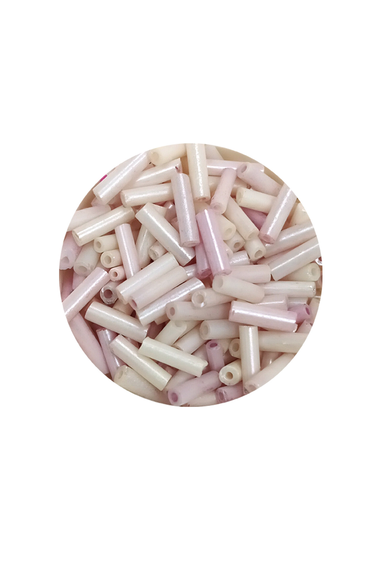Uzun Boru Kesme Boncuk Çap 2mm Uzunluk 10 mm - 60 Gram - Mat Beya