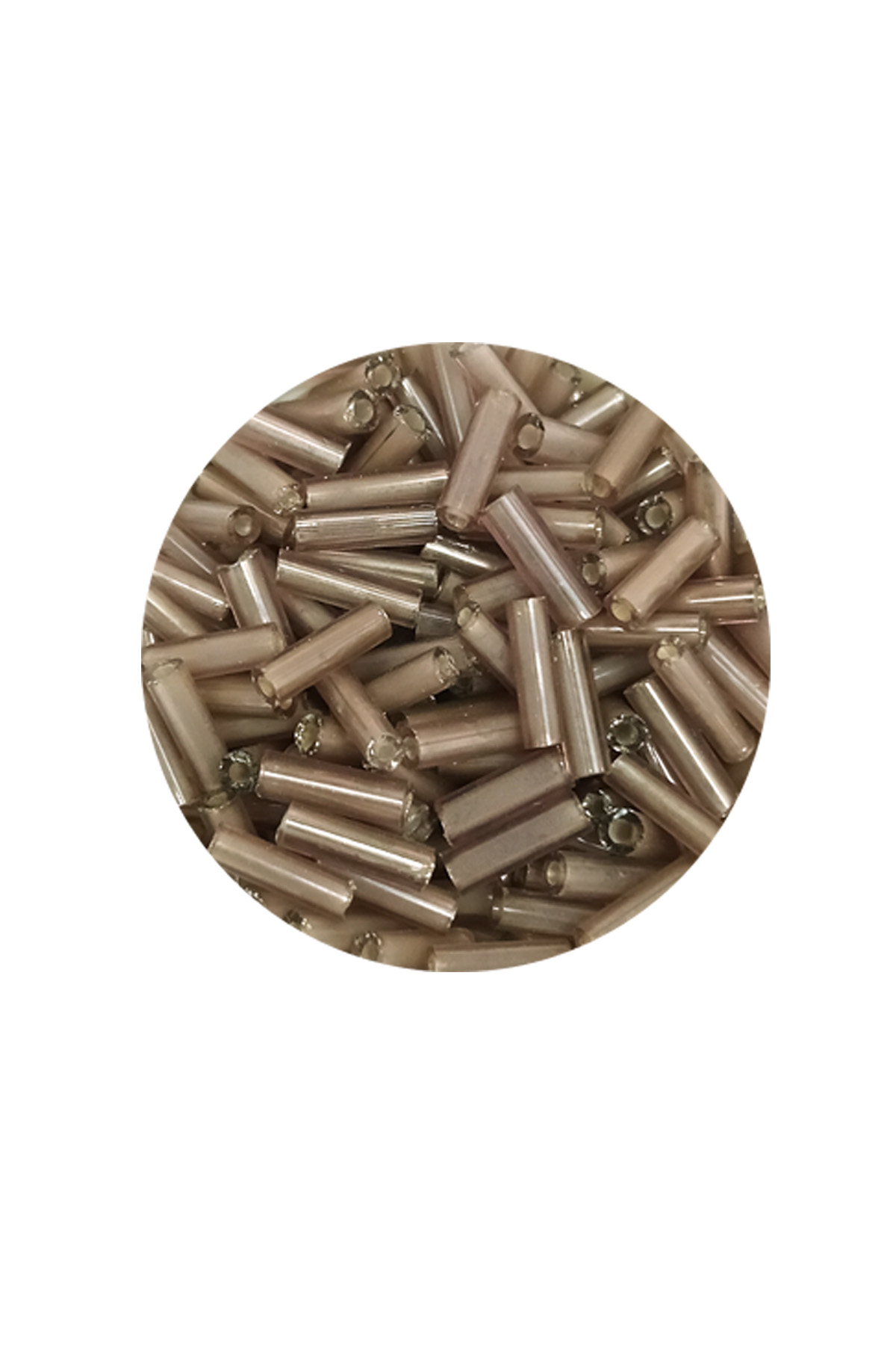 Uzun Boru Kesme Boncuk Çap 2mm Uzunluk 10 mm - 60 Gram - Duman - 