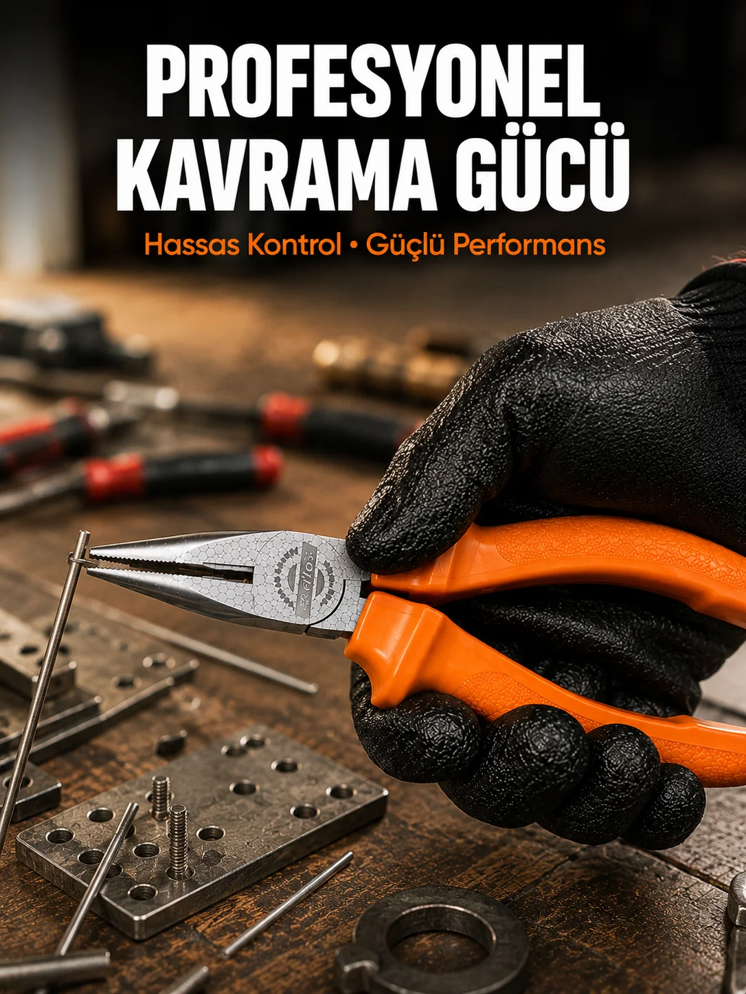Uzun İnce Çeneli Profesyonel Kargaburun Dayanıklı Çelik El Aleti