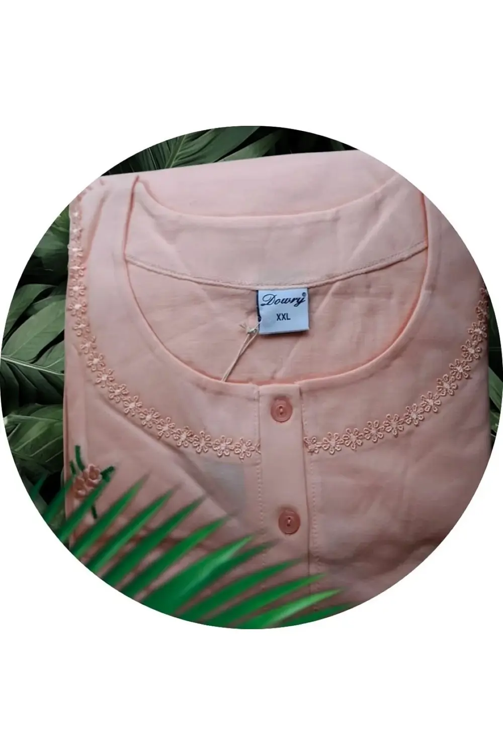 Uzun Kol Gecelik Anne Geceliği Mavi