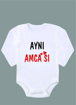 Uzun Kollu %100 Organik Pamuk Baskılı Bebek Body Çıtçıtlı Zıbın Z