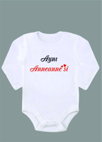 Uzun Kollu %100 Organik Pamuk Baskılı Bebek Body Çıtçıtlı Zıbın Z