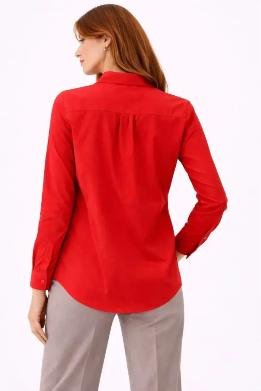 Uzun Kollu Gömlek Düğmeli Klasik Yaka Günlük Ve Ofis Şıklığına Uy Uzun Kollu Gömlek Düğmeli Klasik Yaka Günlük Ve Ofis Şıklığına Uy