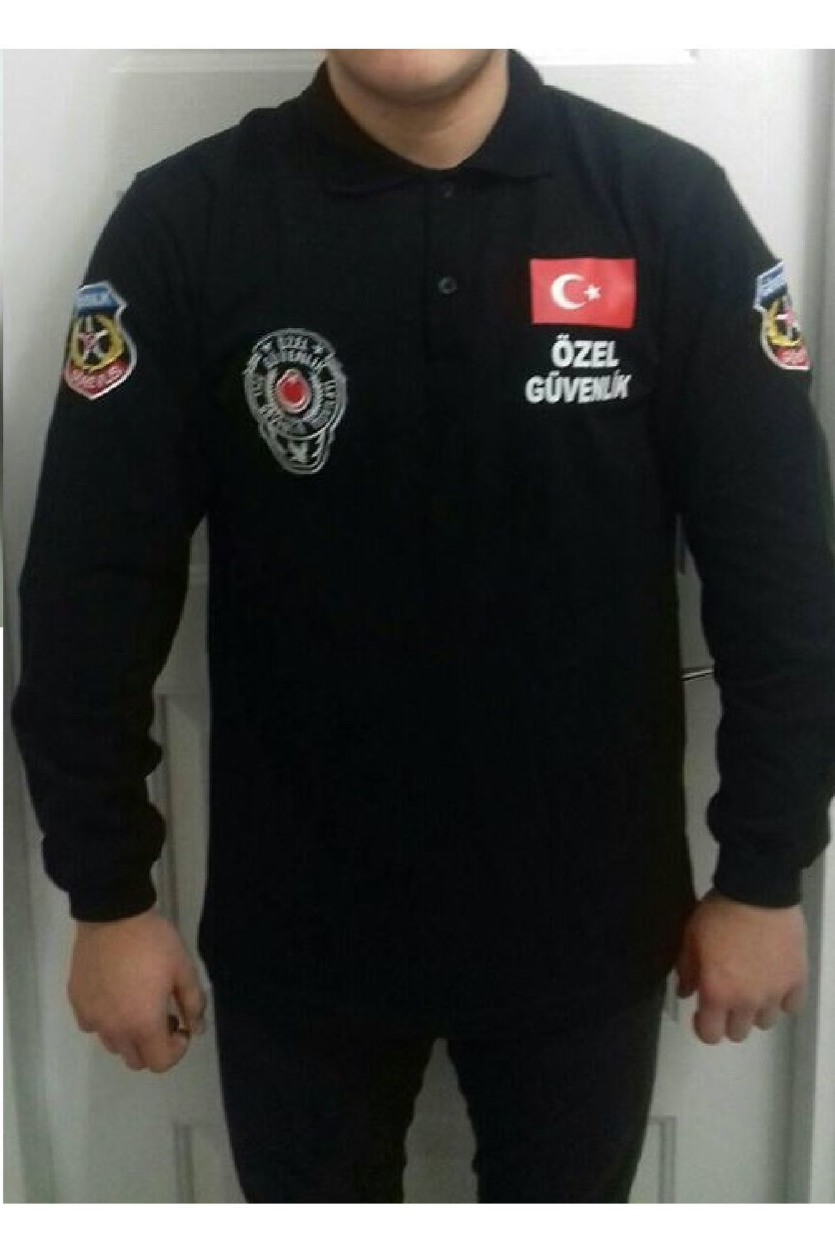 UZUN KOL,SİYAH RENK,ÖZEL GÜVENLİK TİŞÖRT SATINAL.SIVILE SATILMAZ.
