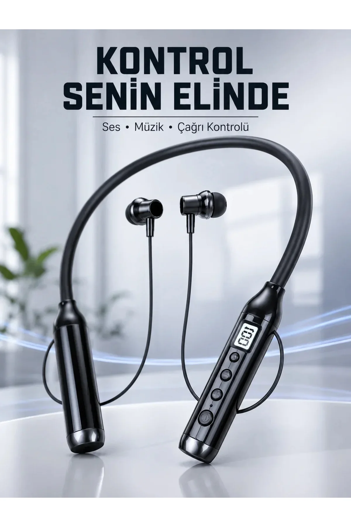 Uzun Kullanım Süreli Bluetooth Kulaklık Boyun Bantlı krofonlu 600 Saat Müzik Süreli Ses ve Çağrı Kon Uzun Kullanım Süreli Bluetooth Kulaklık Boyun Bantlı krofonlu 600 Saat Müzik Süreli Ses ve Çağrı Kon
