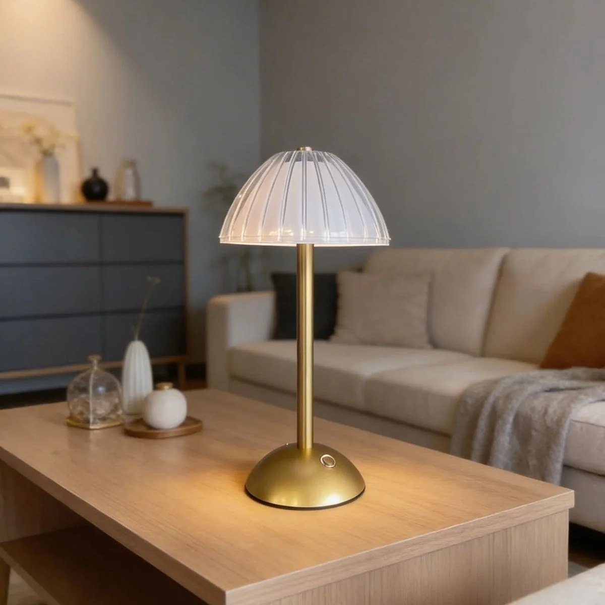 Uzun Mantar çizgili Model Led Masa Lambası – Dokunmatik, 3 Renk Işık Modlu, Şarjlı Dekoratif Gece Lambası Bx40 Fiyatı, Yorumları ve Özellikleri