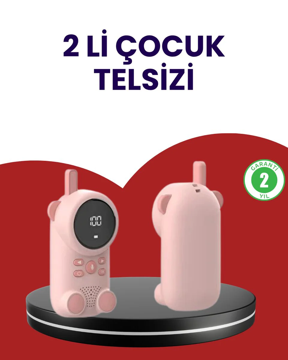 Uzun Menzilli Bebek Telsizi - VOX Modlu LCD Ekranlı İzleme Cihazı (1-3 km Menzil ve 2 Yönlü Sesli İletişim)