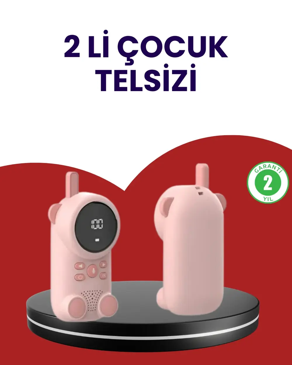 Uzun Menzilli Bebek Telsizi – VOX Modlu, Renkli LCD Ekranlı