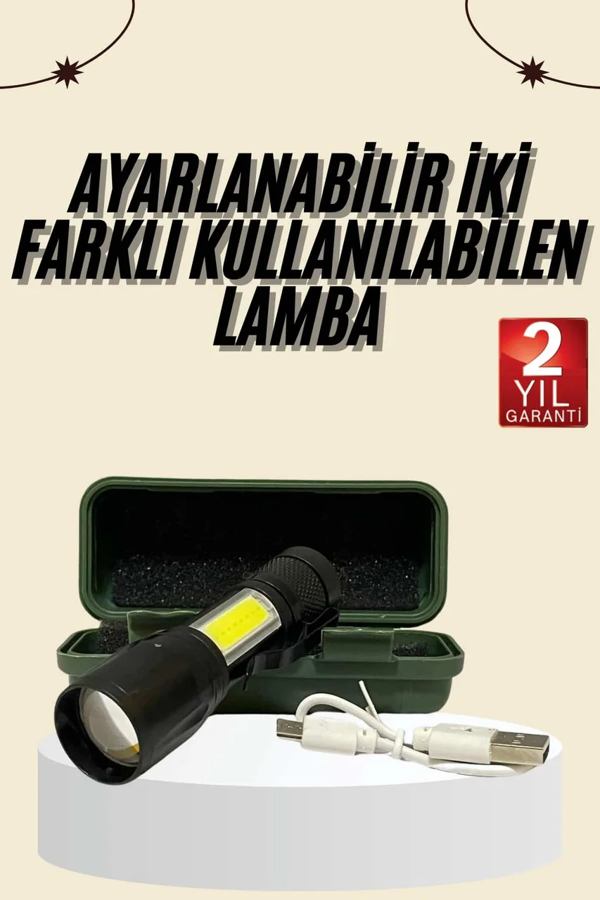 Uzun Menzilli Şarjlı El Feneri Uzun Ömürlü Led Işık Lamba - Lisinya Diğer 88721902