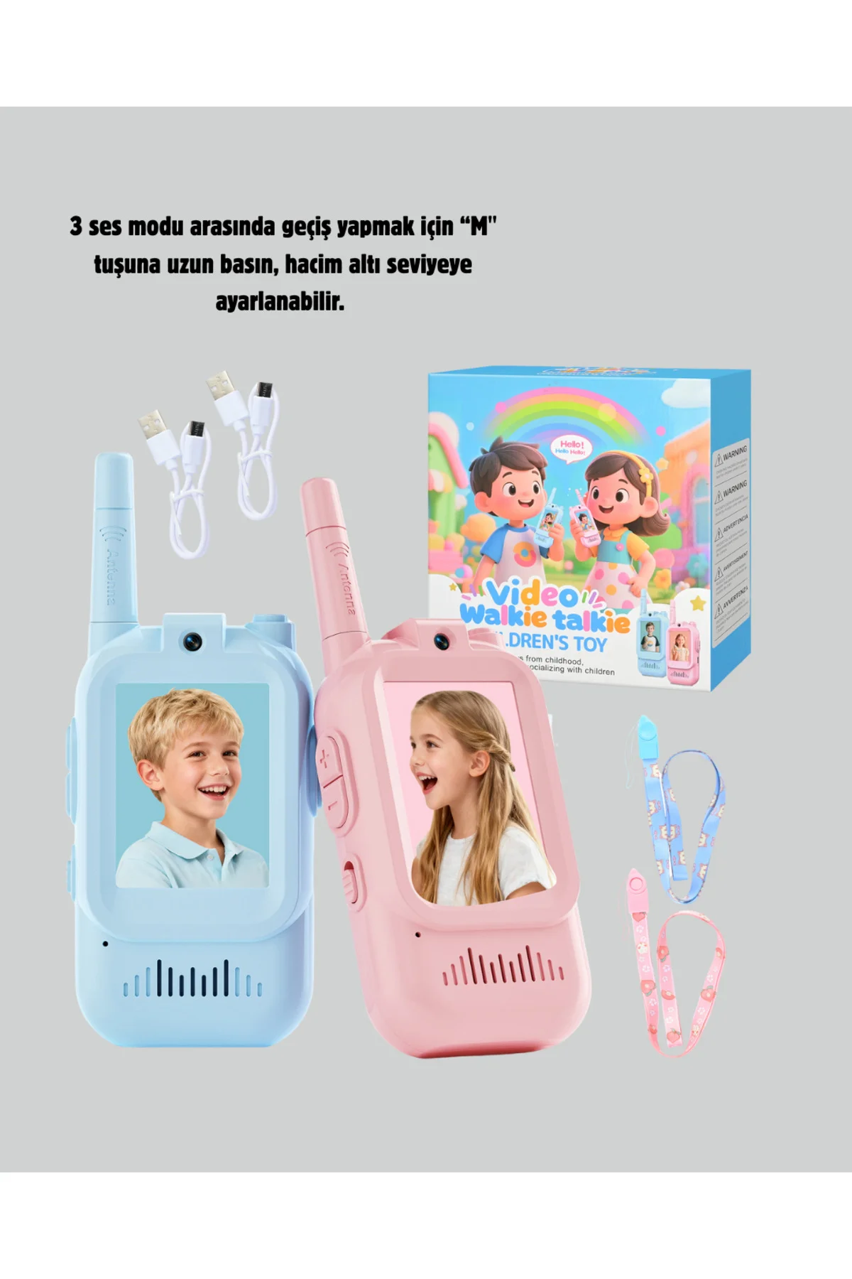 Uzun Menzilli Video Walkie Talkie Eğitici ve Eğlenceli Oyuncak - 