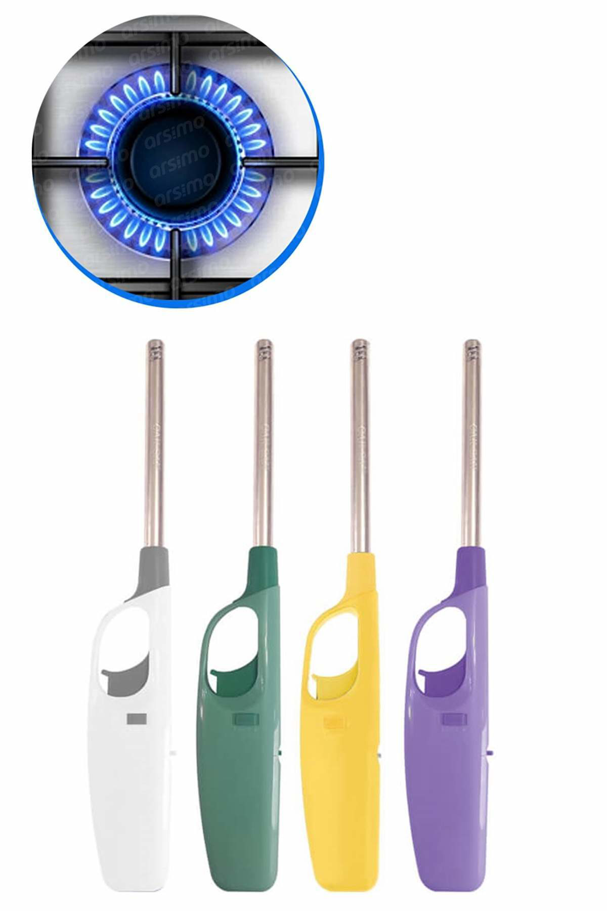 Arsimo Uzun Mutfak Ocak Çakmağı Doldurulabilir