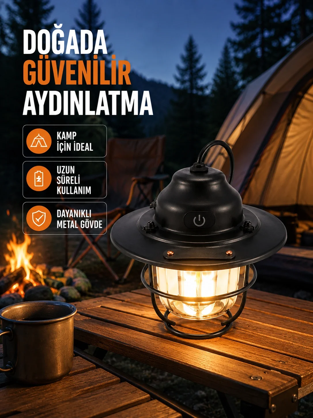 Uzun Ömürlü Bataryalı Outdoor LED Gece Lambası Uzun Ömürlü Bataryalı Outdoor LED Gece Lambası