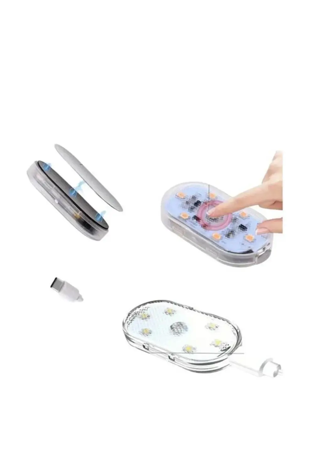 Uzun Ömürlü Lityum Bataryalı, Kompakt Araba İç Mekan LED Işıklar