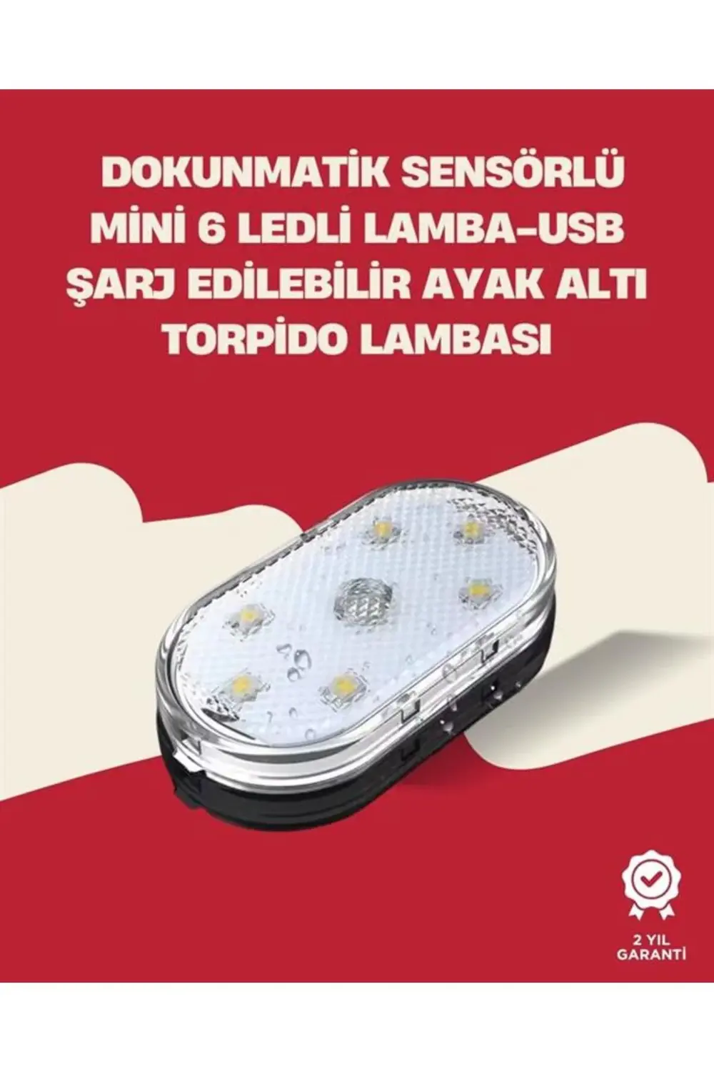 Uzun Ömürlü Lityum Bataryalı, Kompakt Araba İç Mekan LED Işıklar