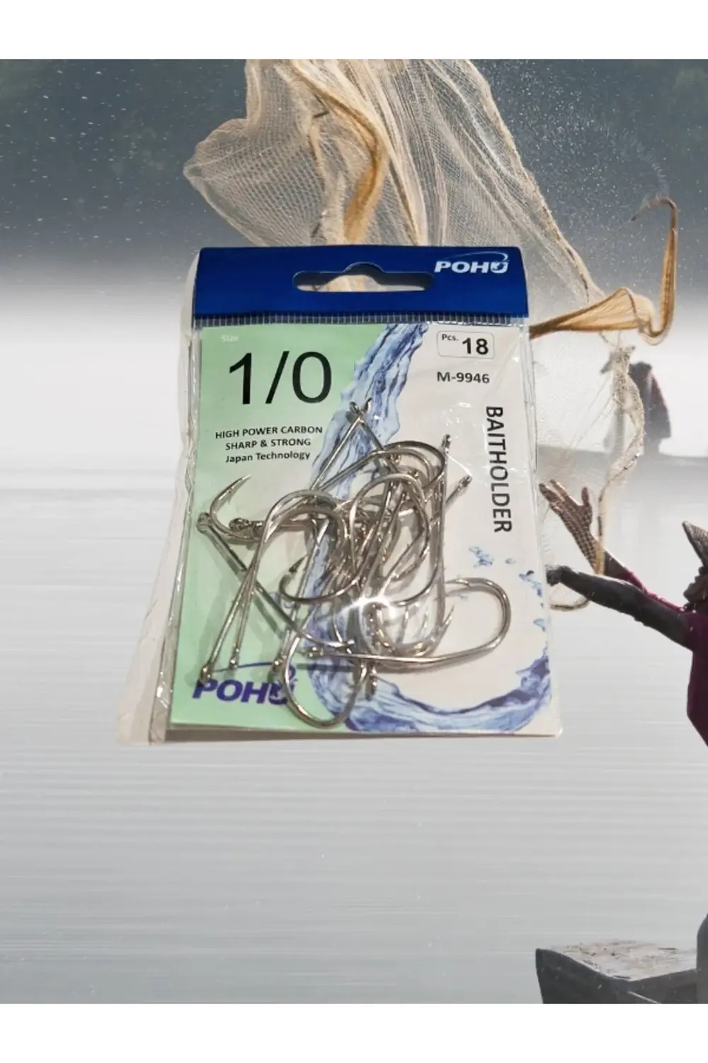 Uzun Pa.la Delikli Sap 1/0 Numara 18'li Paket Beyaz M-9946 Baitho