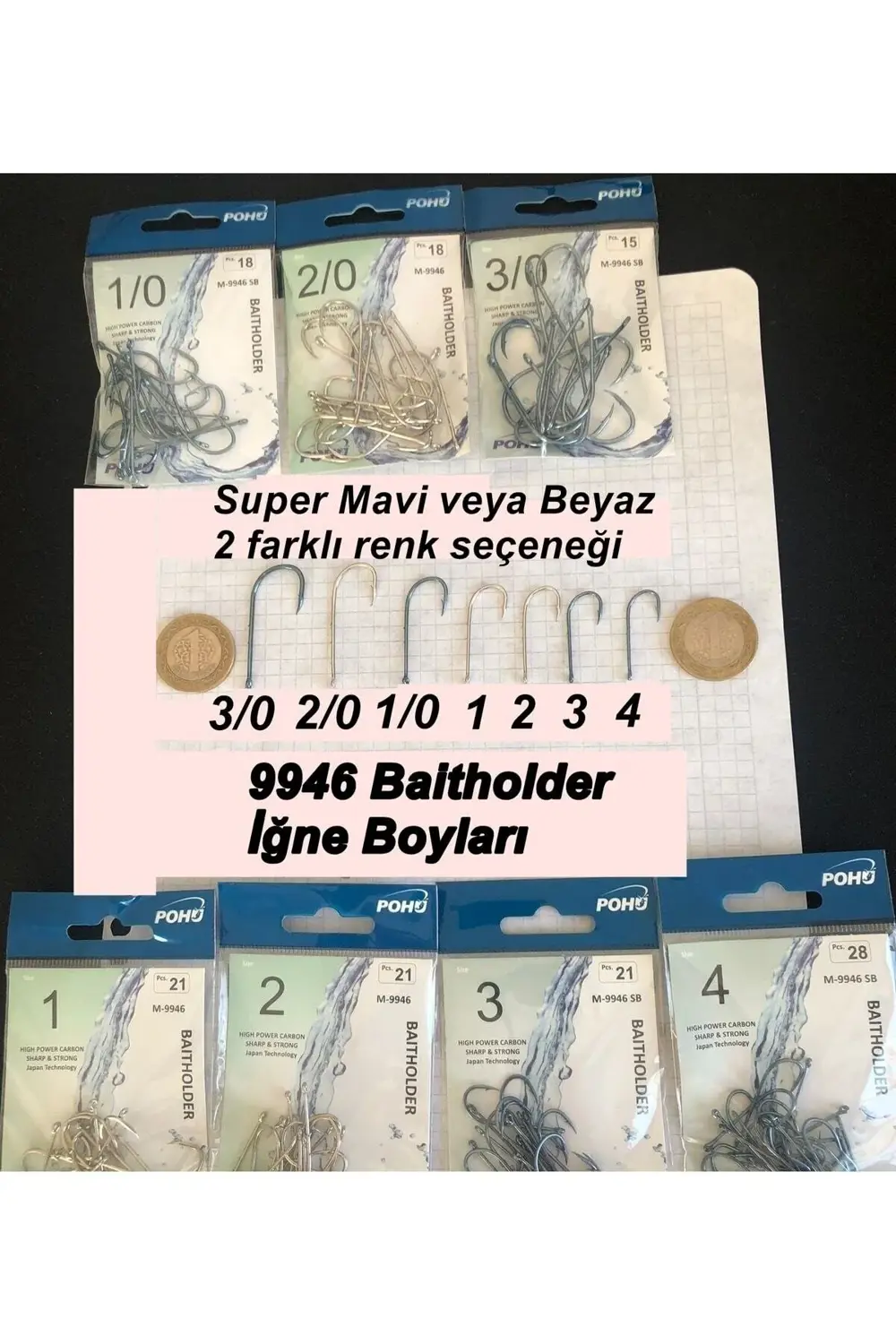 Uzun Pa.la Delikli Sap 2 Numara 21'li Paket Beyaz M-9946 Baithold