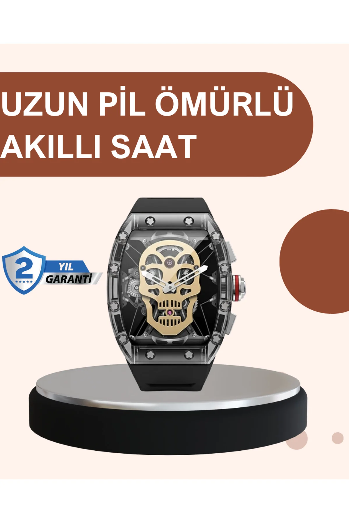 Uzun Pil Ömürlü Akıllı Saat Günlük ve Spor Kullanım