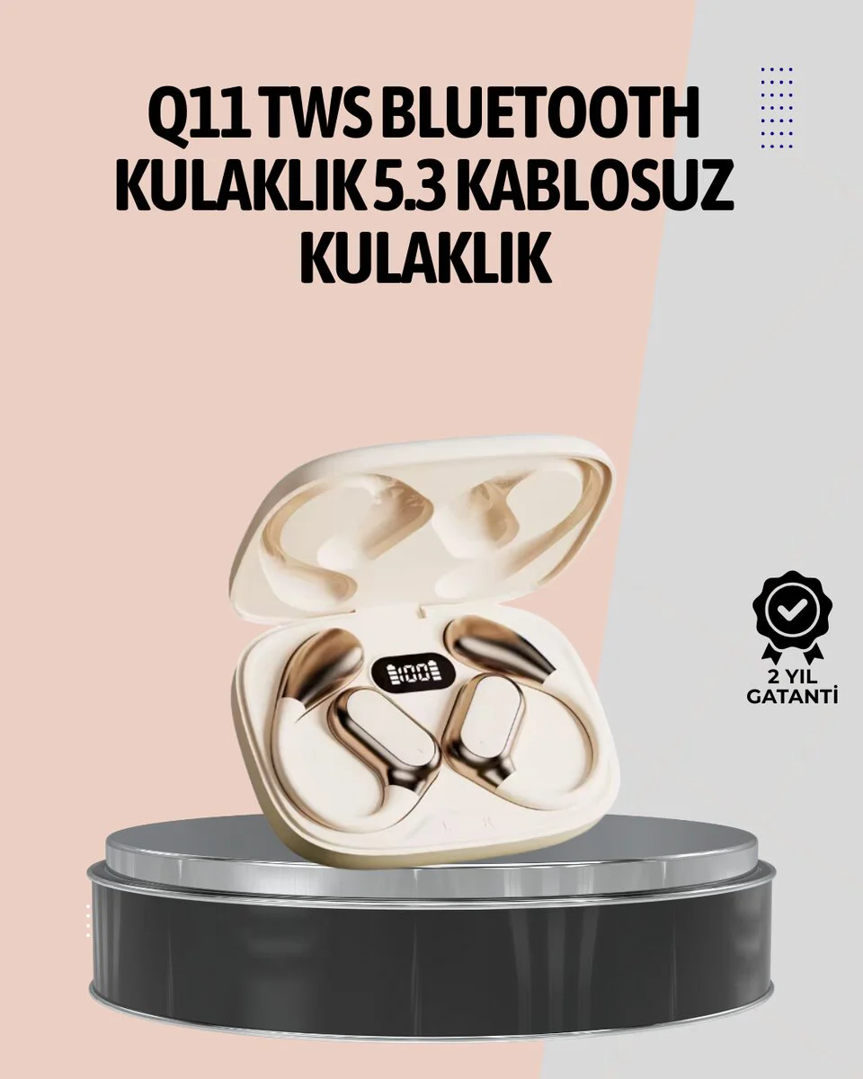 Uzun Pil Ömürlü Ergonomik Tasarımlı AI Çeviri Kulaklık - Kablosuz, 10m Menzil, 4 Saat Batarya