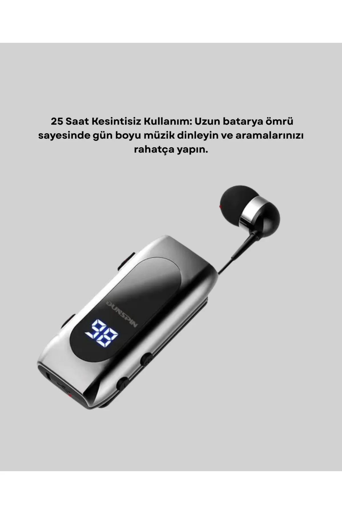 Uzun Pil Ömürlü Kablosuz Kulaklık – 25 Saat Konuşma ve Müzik Süre